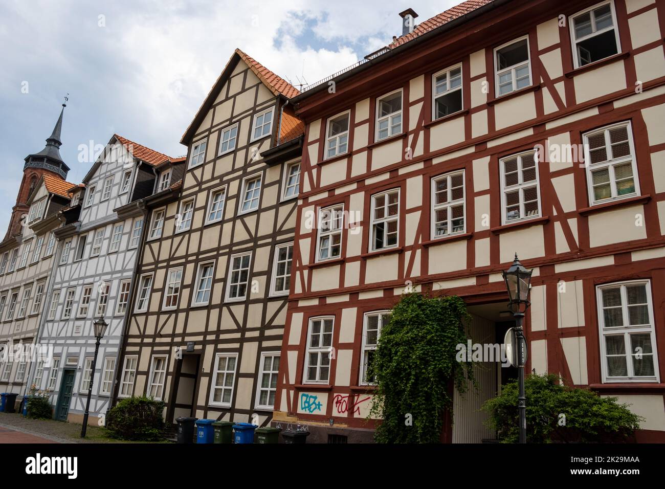 Buildings of the historic old town of Goettingen in Lower Saxony Germany Stock Photo