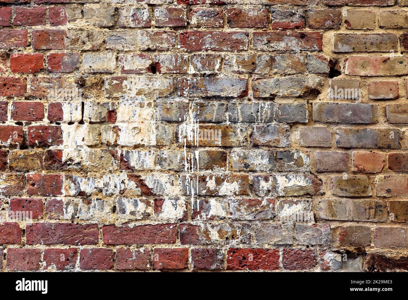 Old brick wall. Texture of old weathered brick wall panoramic ...