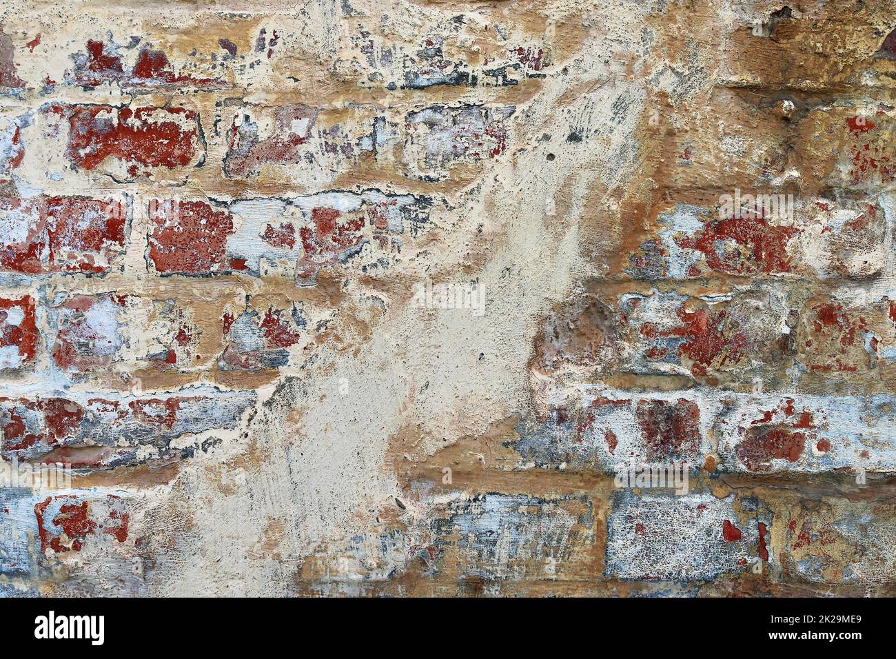 Old brick wall. Texture of old weathered brick wall panoramic ...