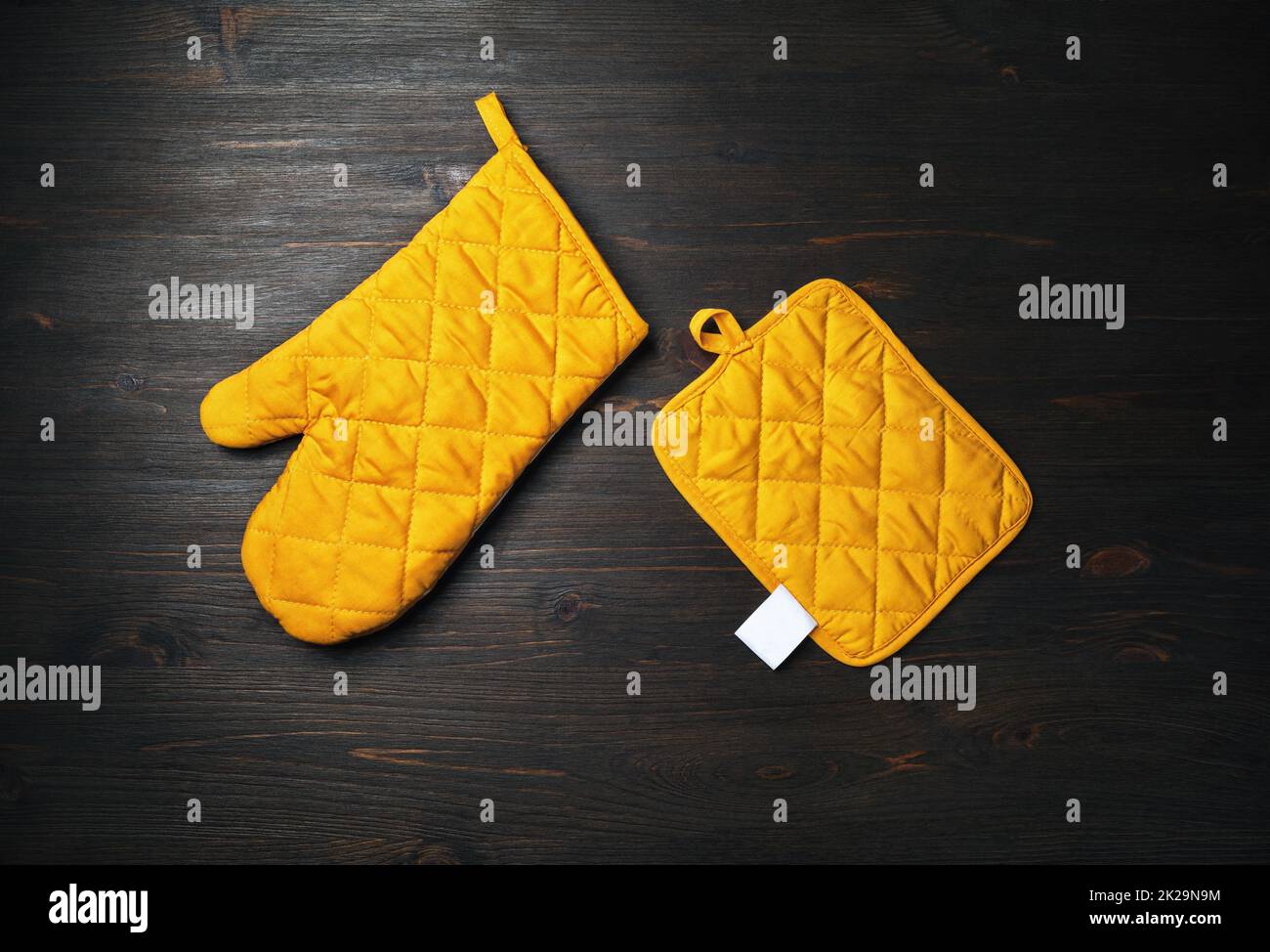 Oven mitt and potholder Stock Photo