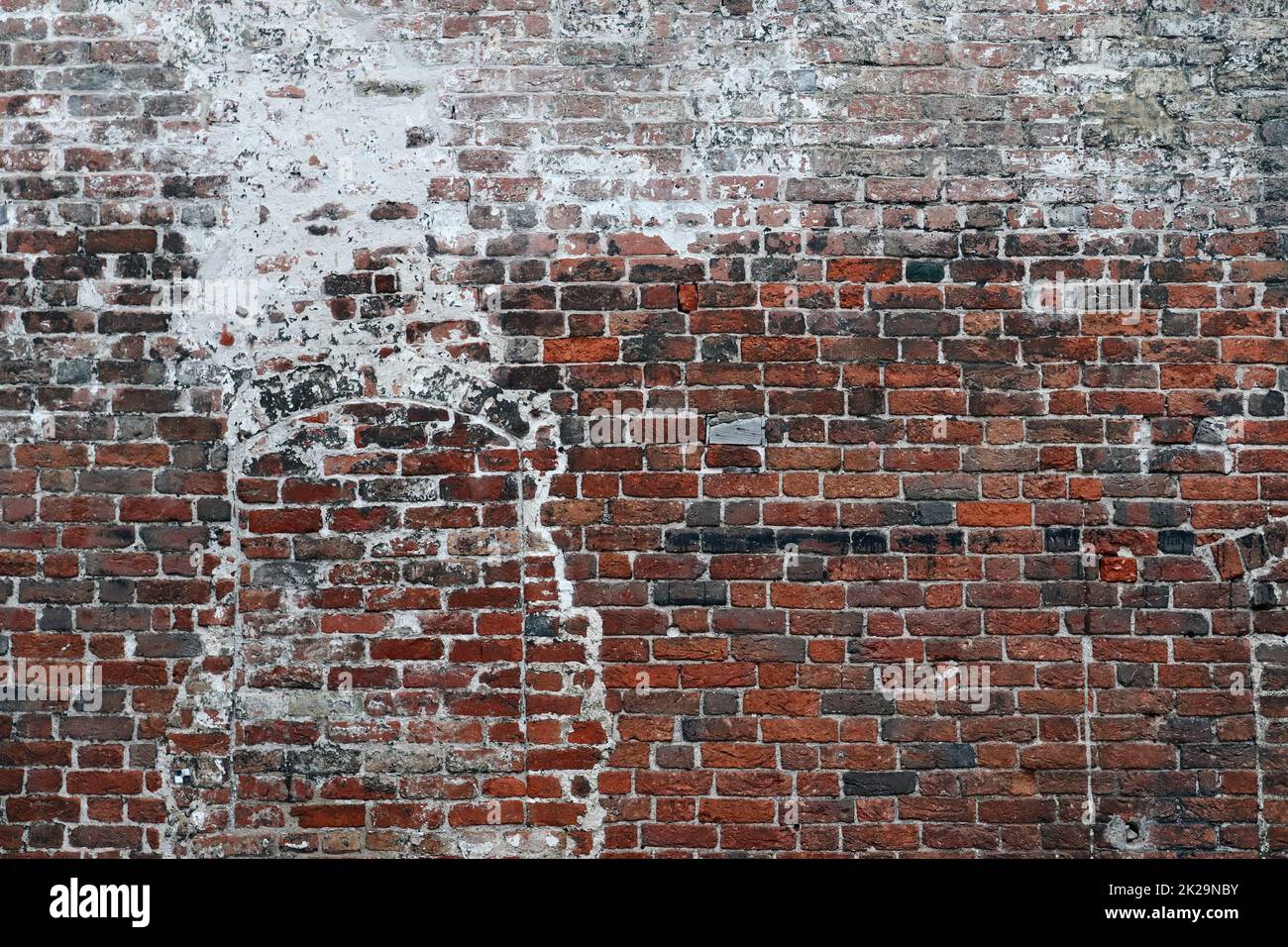 Old brick wall. Texture of old weathered brick wall panoramic ...