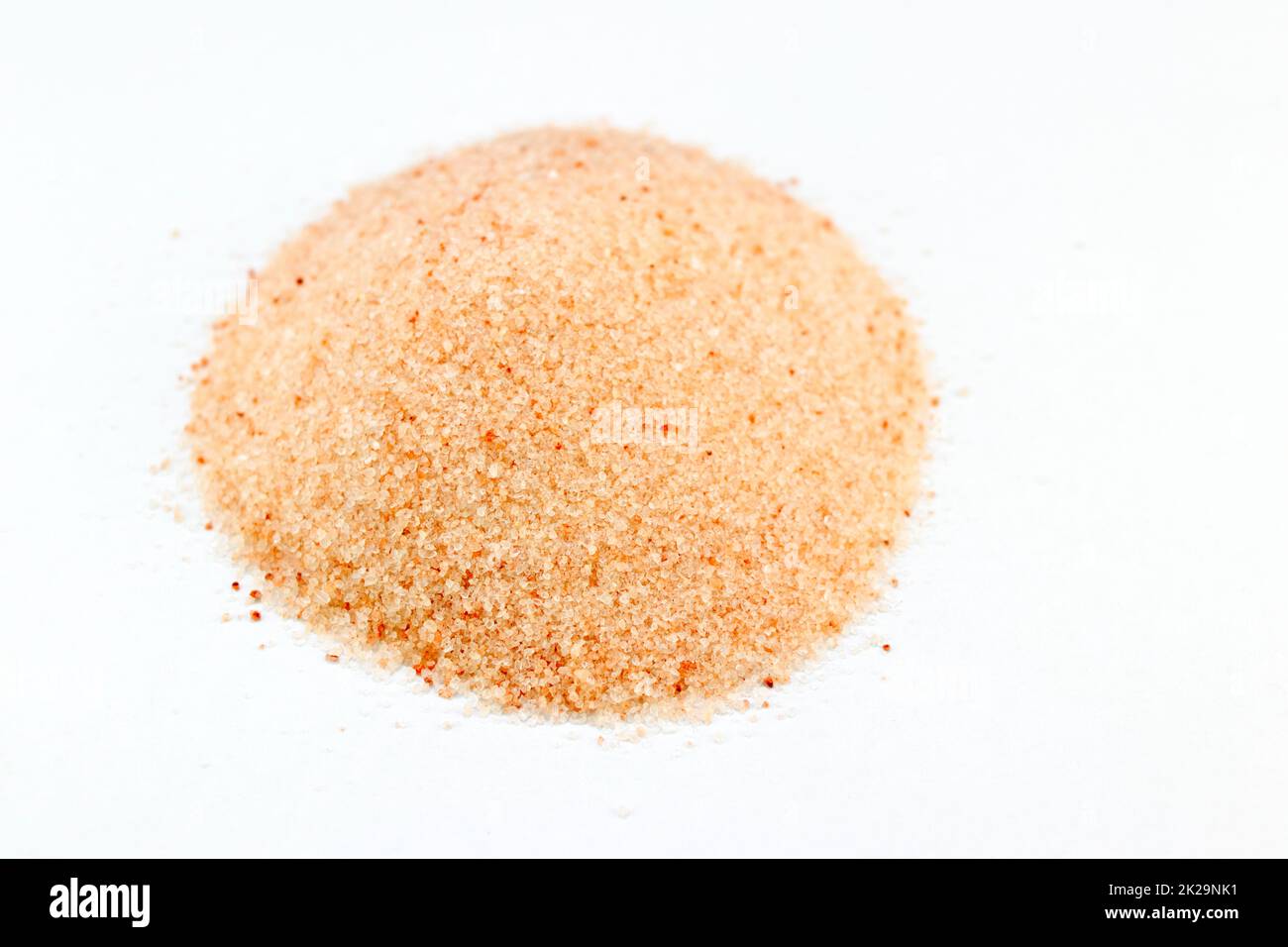 One Quarter Cup Size Heap of Fine Grain Himalayan Salt Closeup Stock