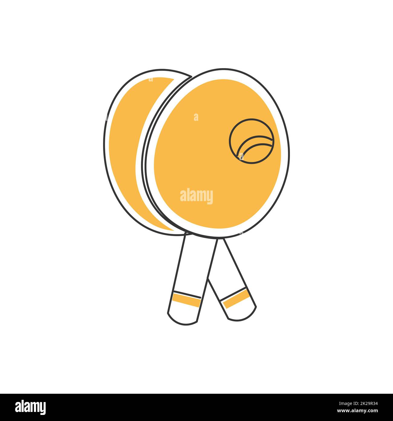Stylish thin line table tennis icon isolated on white background ...
