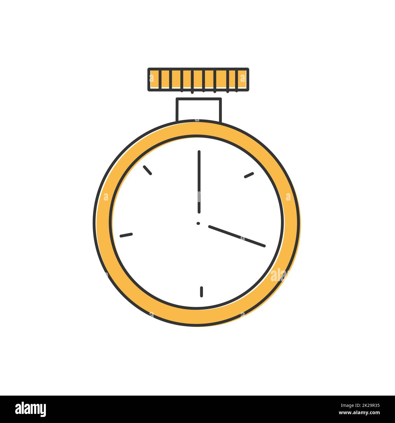 Stylish thin line sports stopwatch icon isolated on white background ...