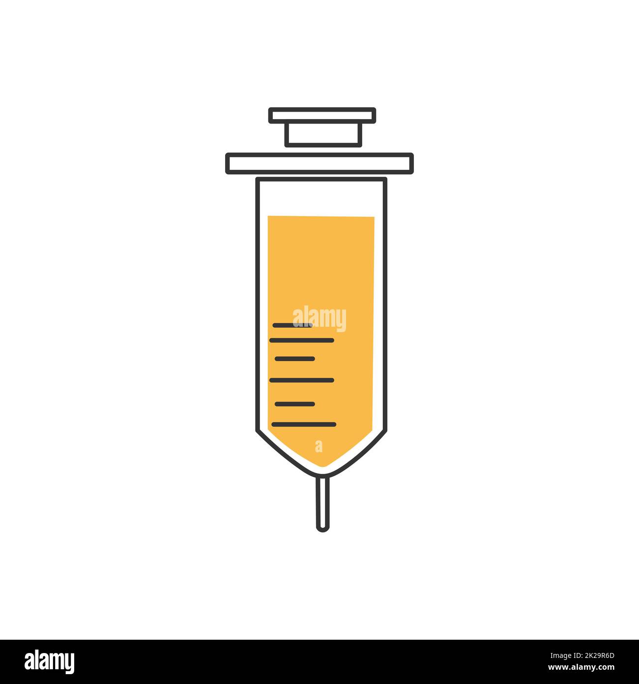 Stylish thin line syringe icon isolated on white background Vector Stock Photo Alamy