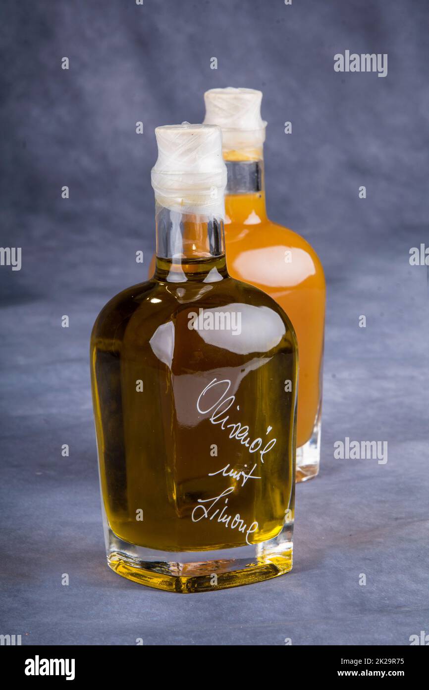 vinegar and oil Stock Photo
