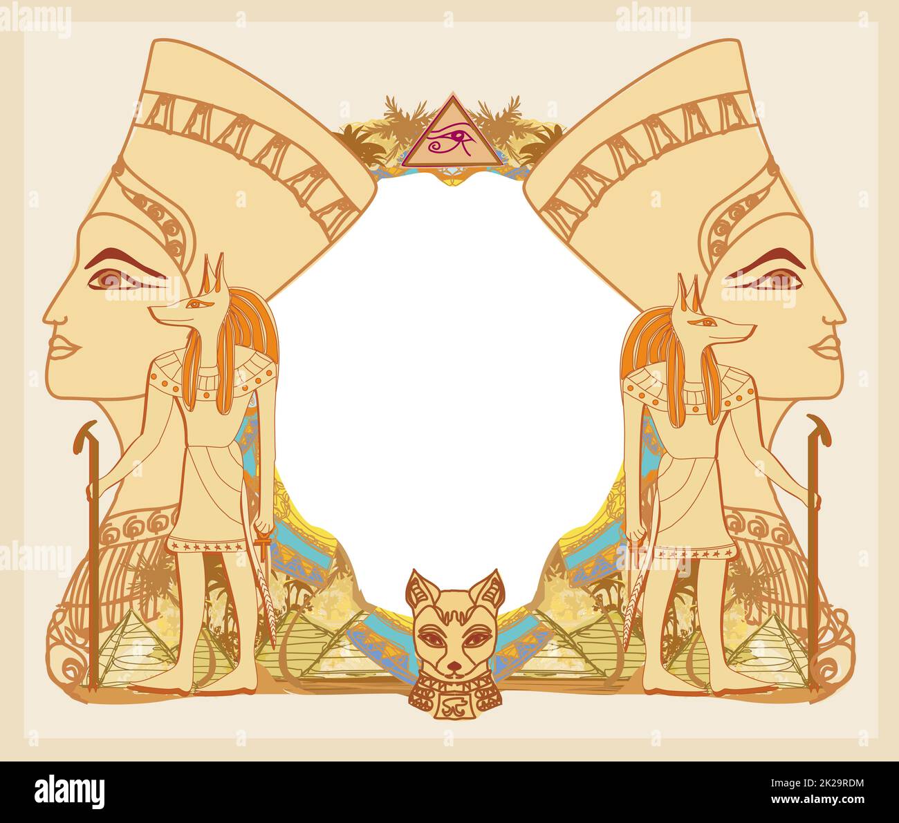 Ancient egypt abstract vintage frame Stock Photo Alamy