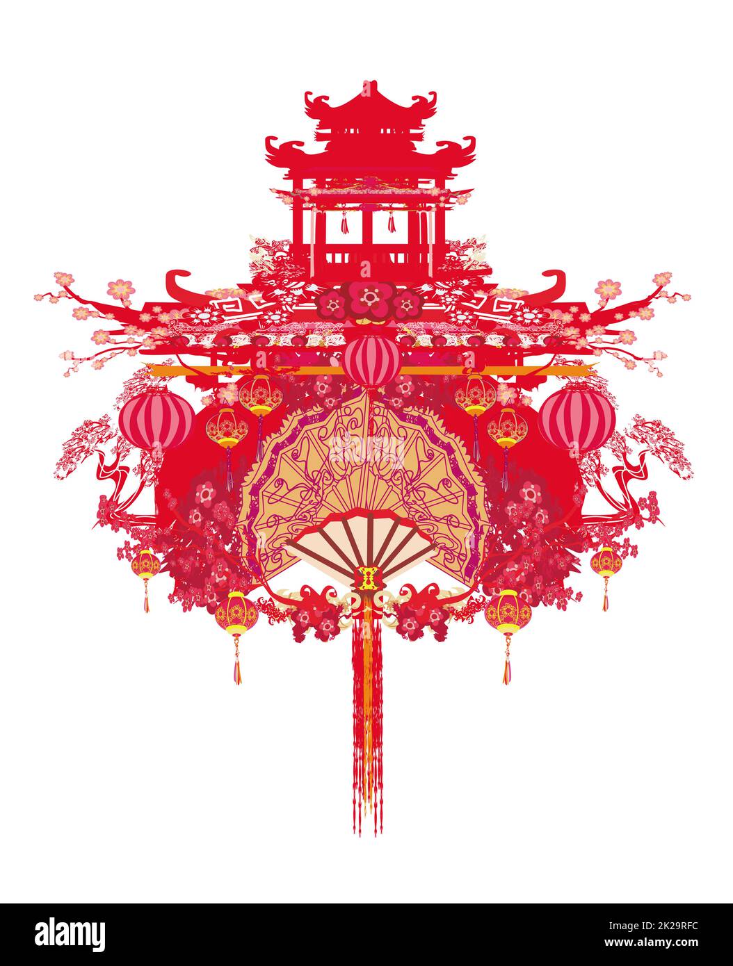 Mid autumn festival for chinese new year frame hi-res stock photography ...