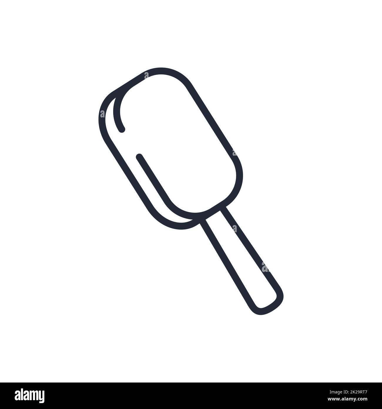 Stylish thin line ice cream icon isolated on white background - Vector ...