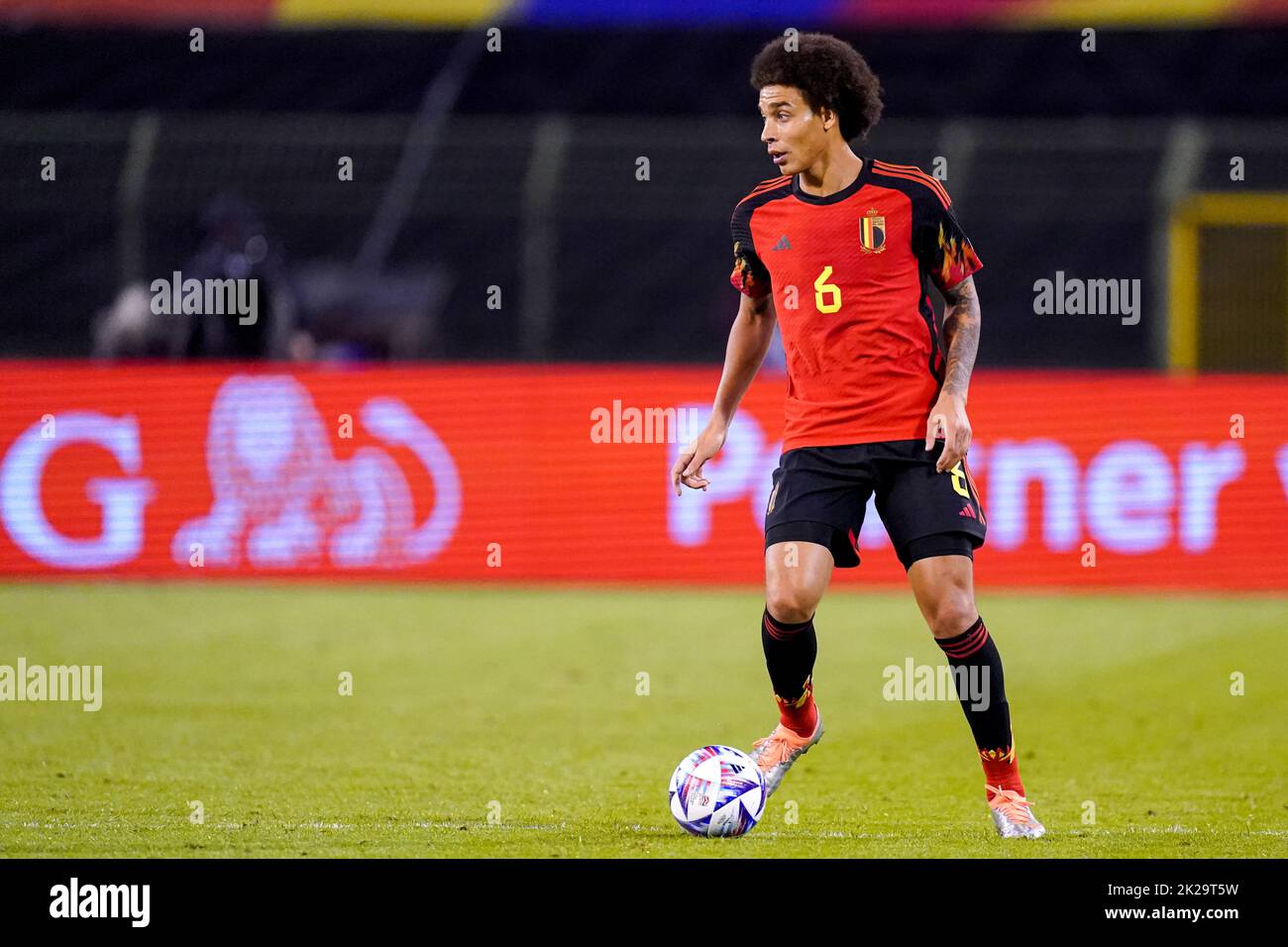 BRUSSELS, BELGIUM - SEPTEMBER 22: Axel Witsel of Belgium during the UEFA Nations League A Group 4 match between the Belgium and Wales at the Stade Roi Baudouin on September 22, 2022 in Brussels, Belgium (Photo by Joris Verwijst/Orange Pictures) Stock Photo