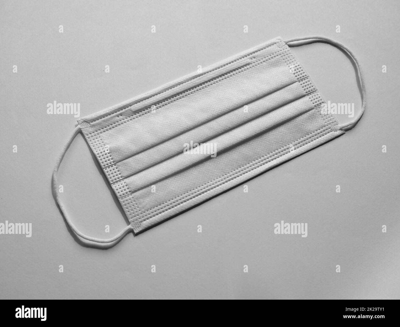 facemask used for respiratory illness in black and white Stock Photo ...