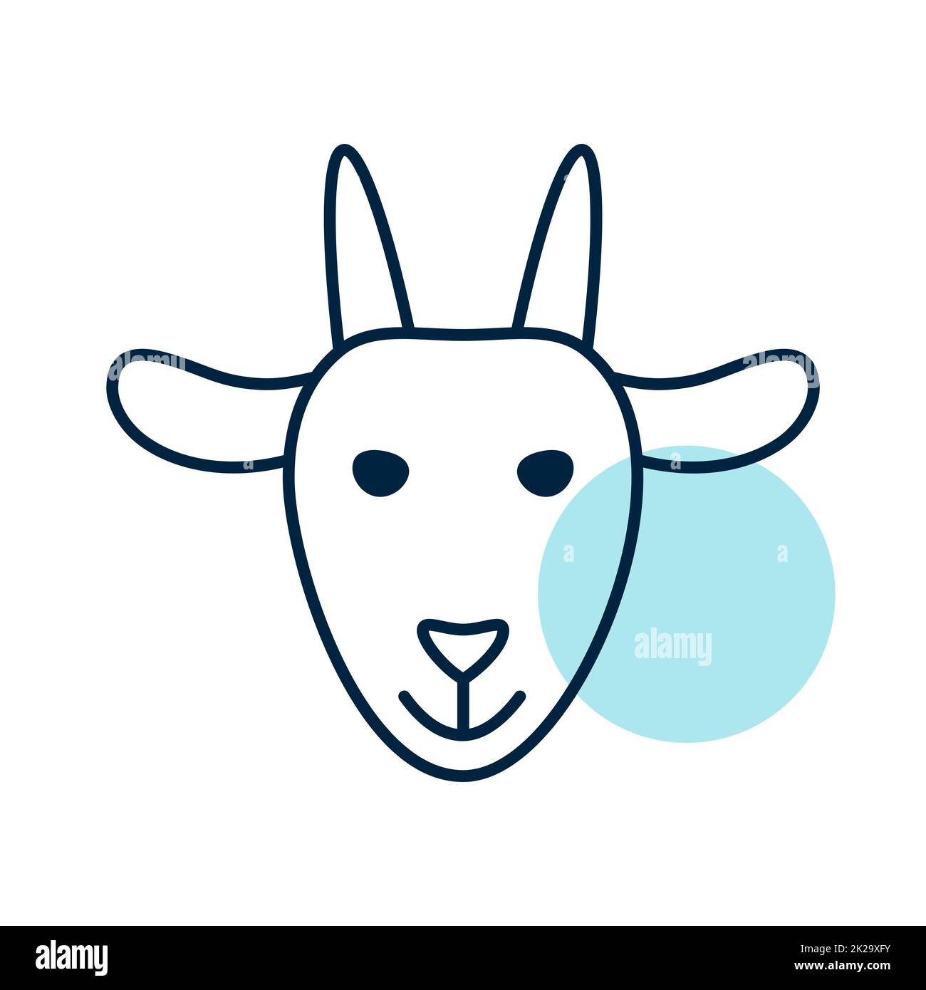 Goat icon. Farm animal vector illustration Stock Photo - Alamy