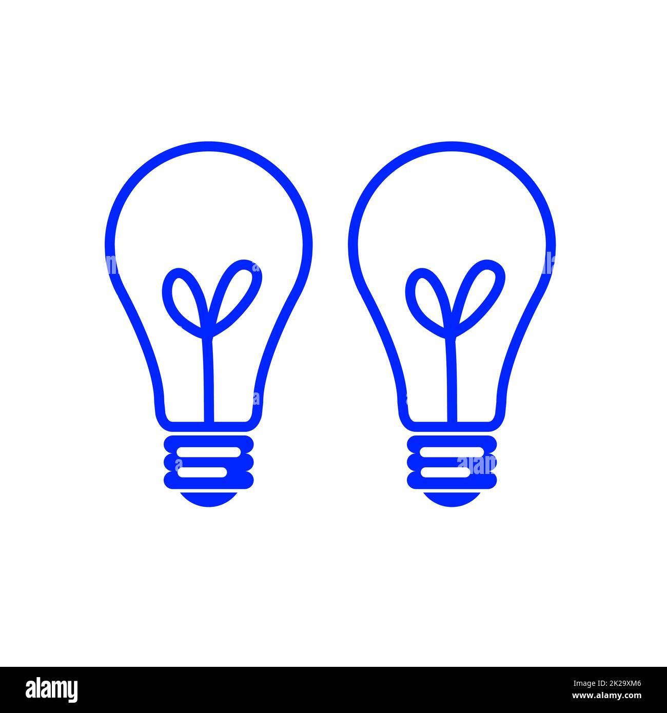 a bulb illustration - a symbol icon Stock Photo