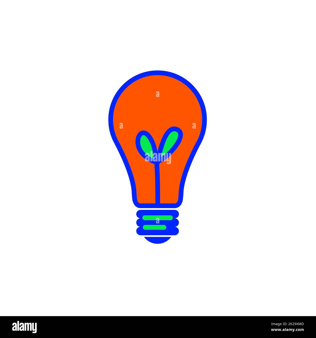 a bulb illustration - a symbol icon Stock Photo