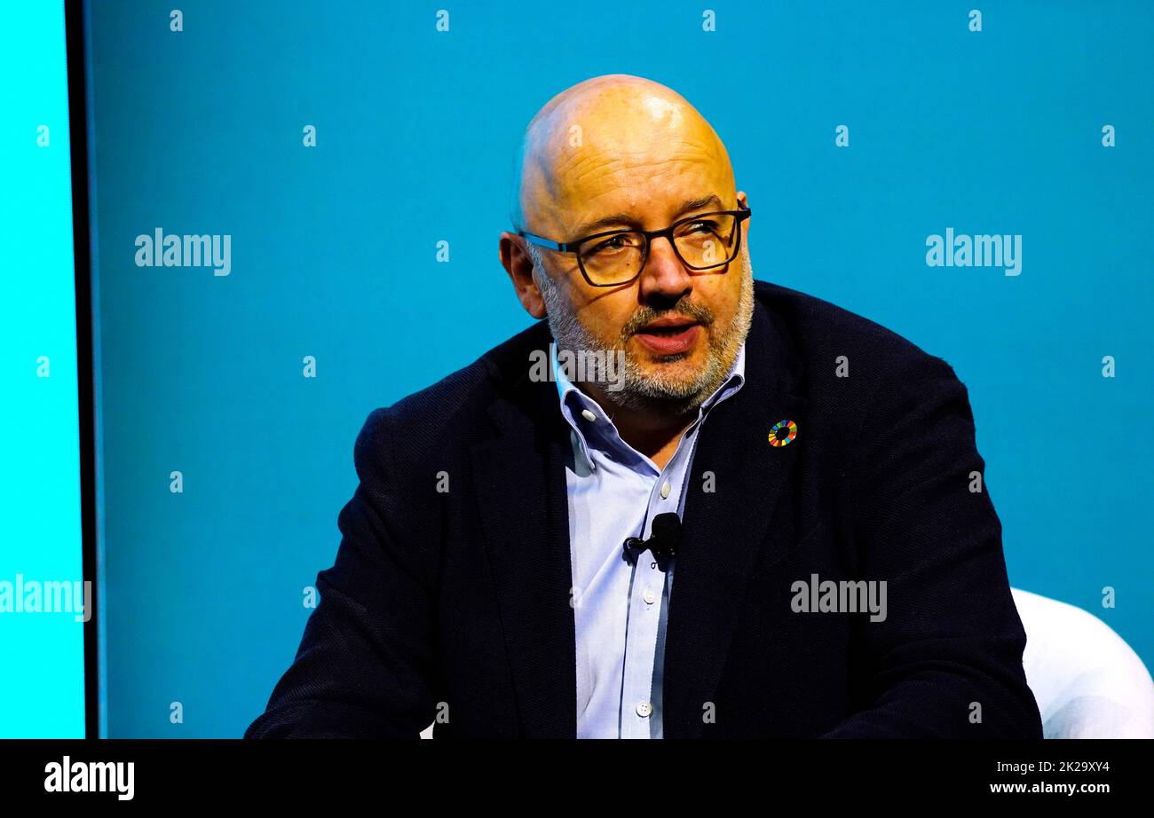 09/18/2022 New York, New York Peter Bakker speaks onstage at The