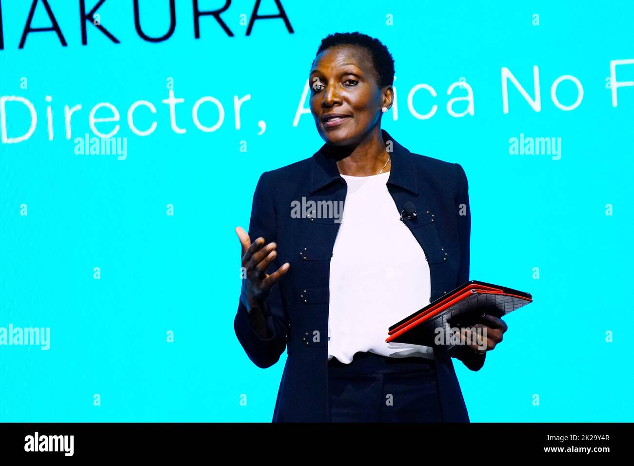 09/19/2022 New York, New York Moky Makura speaks onstage at The ...