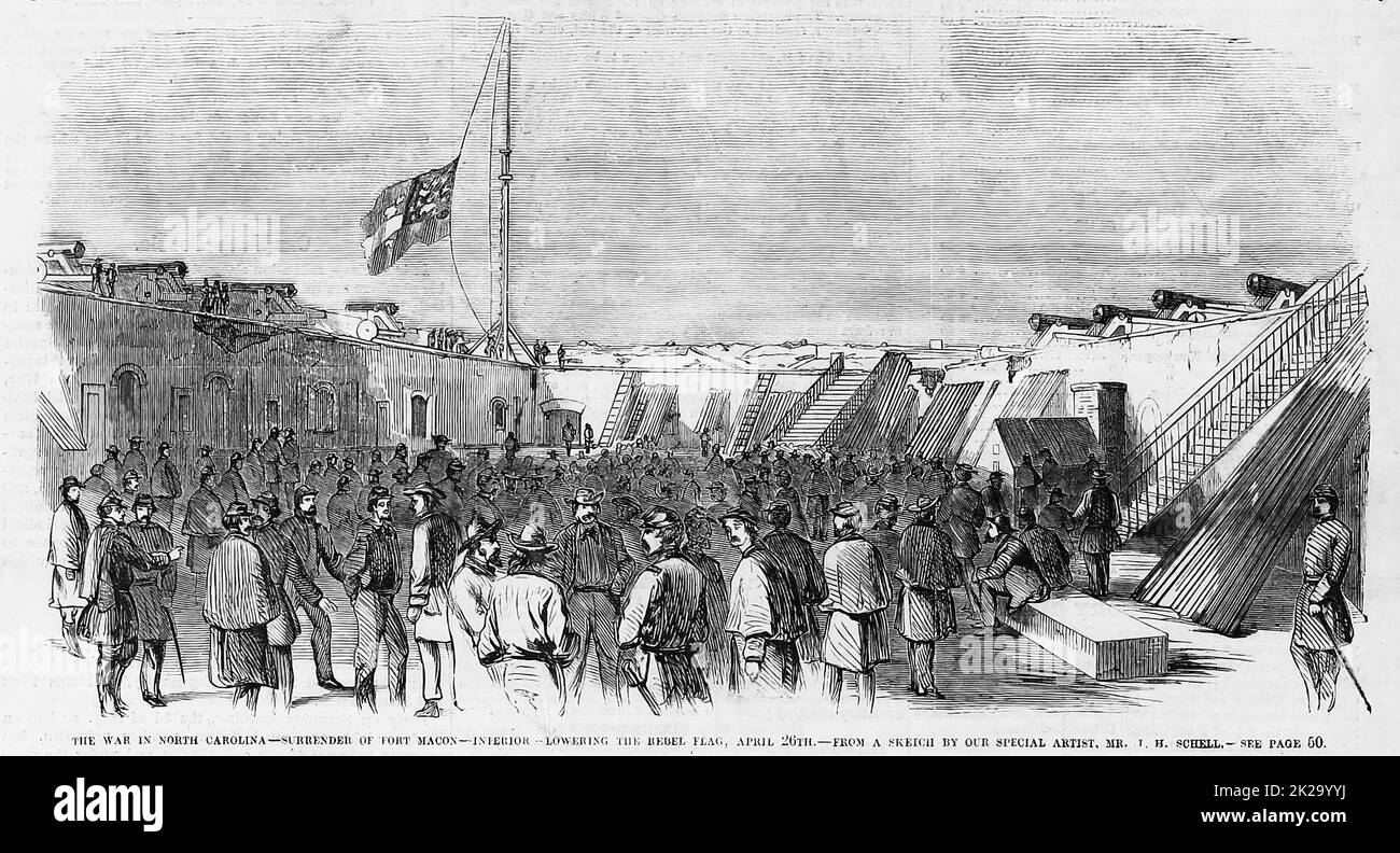 The War in North Carolina Surrender of Fort Macon Interior