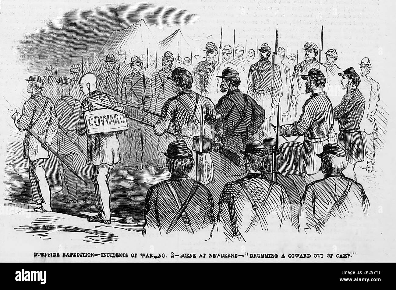 Burnside Expedition Incidents of War Scene at New Bern, North Carolina Drumming a coward