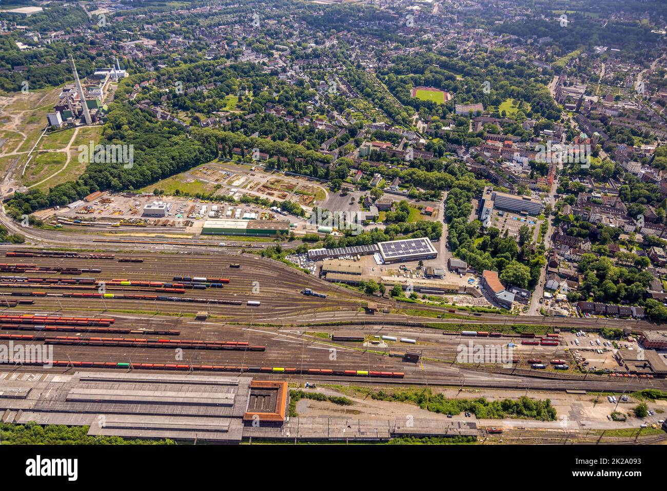 Luftbild, Baugebiet Heitkampsfeld, Wanne-Süd, Herne, Ruhrgebiet, Nordrhein-Westfalen, Deutschland Stock Photo