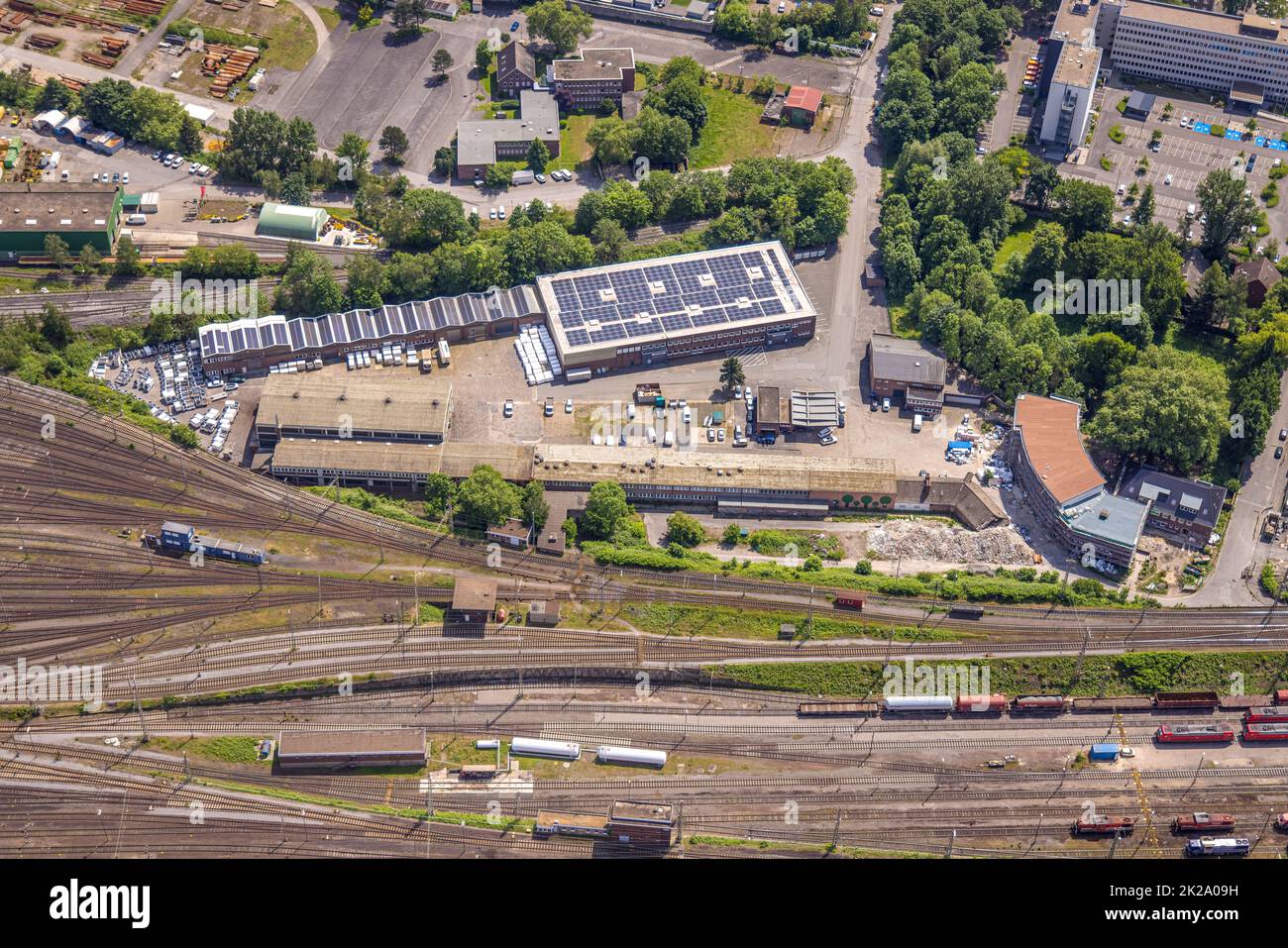 Luftbild, Baugebiet Heitkampsfeld, Wanne-Süd, Herne, Ruhrgebiet, Nordrhein-Westfalen, Deutschland Stock Photo
