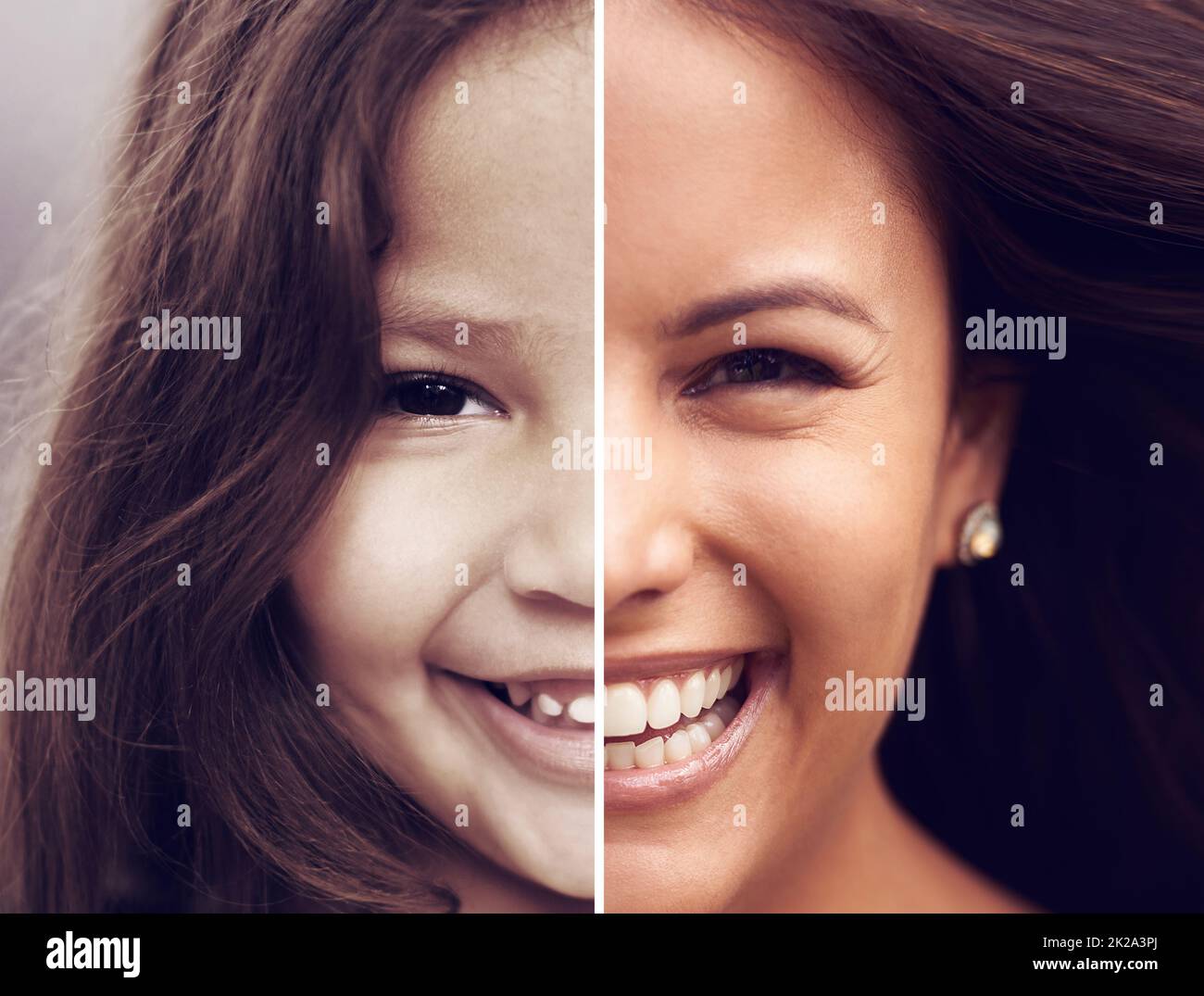Then now composite hi res stock photography and images Alamy