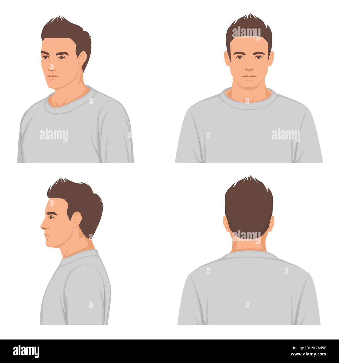 Man face closeup Stock Vector Images - Alamy