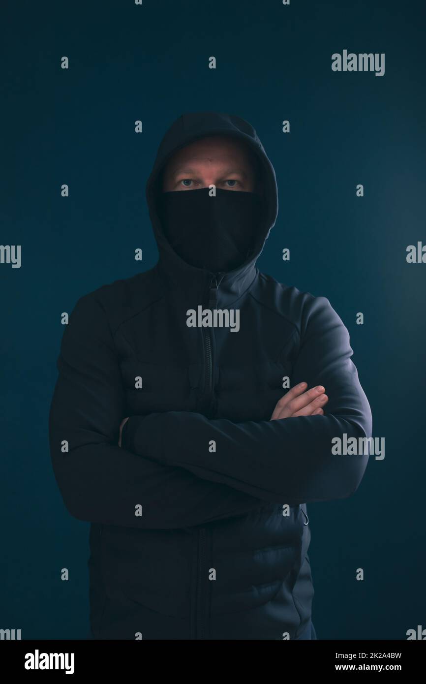 Hoodie with face sales on hood