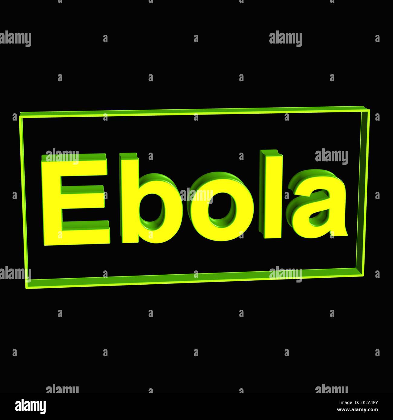 Ebola - Word or text as 3D illustration, 3D rendering Stock Photo
