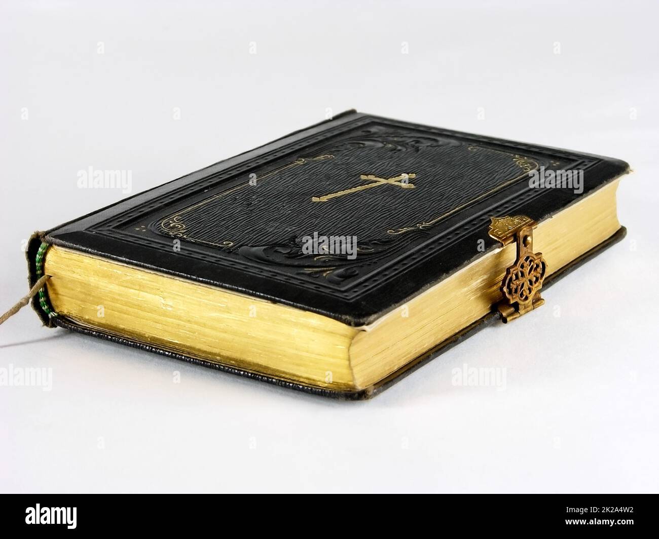 Still life and close-ups of old books, holy bible and hymn books Stock Photo