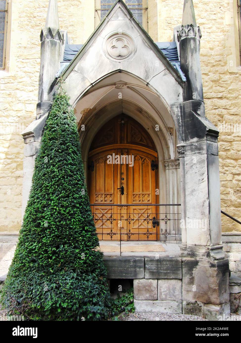 Building, detailed view of a front door or entrance door Stock Photo