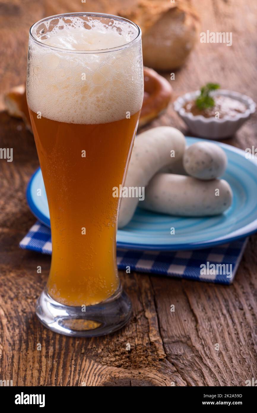 bavarian white sausages Stock Photo