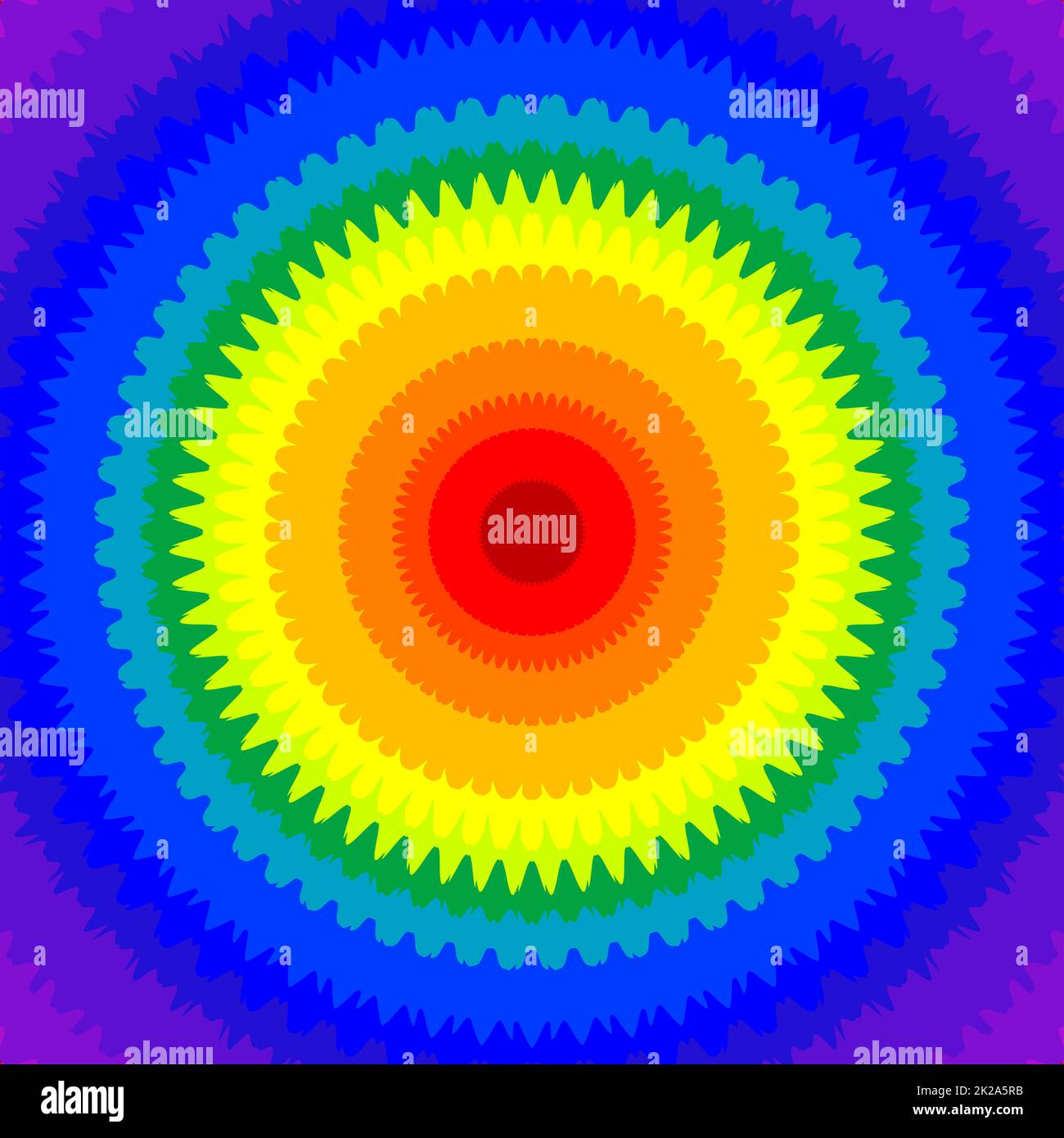 Concentric circle in the colors of the chakras Stock Photo Alamy