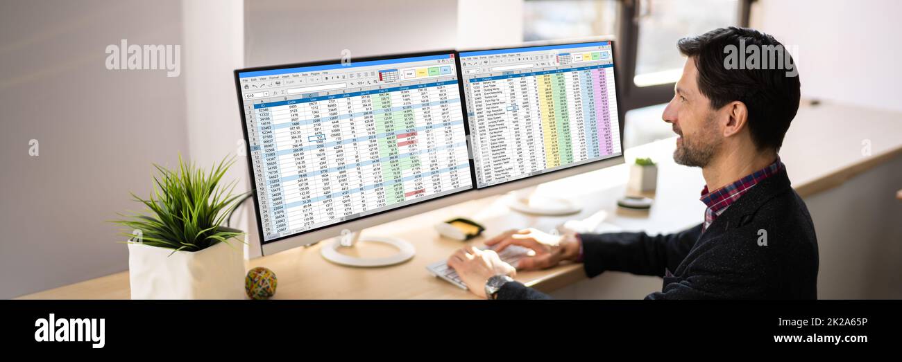 Auditor Employee And Data Analyst Stock Photo