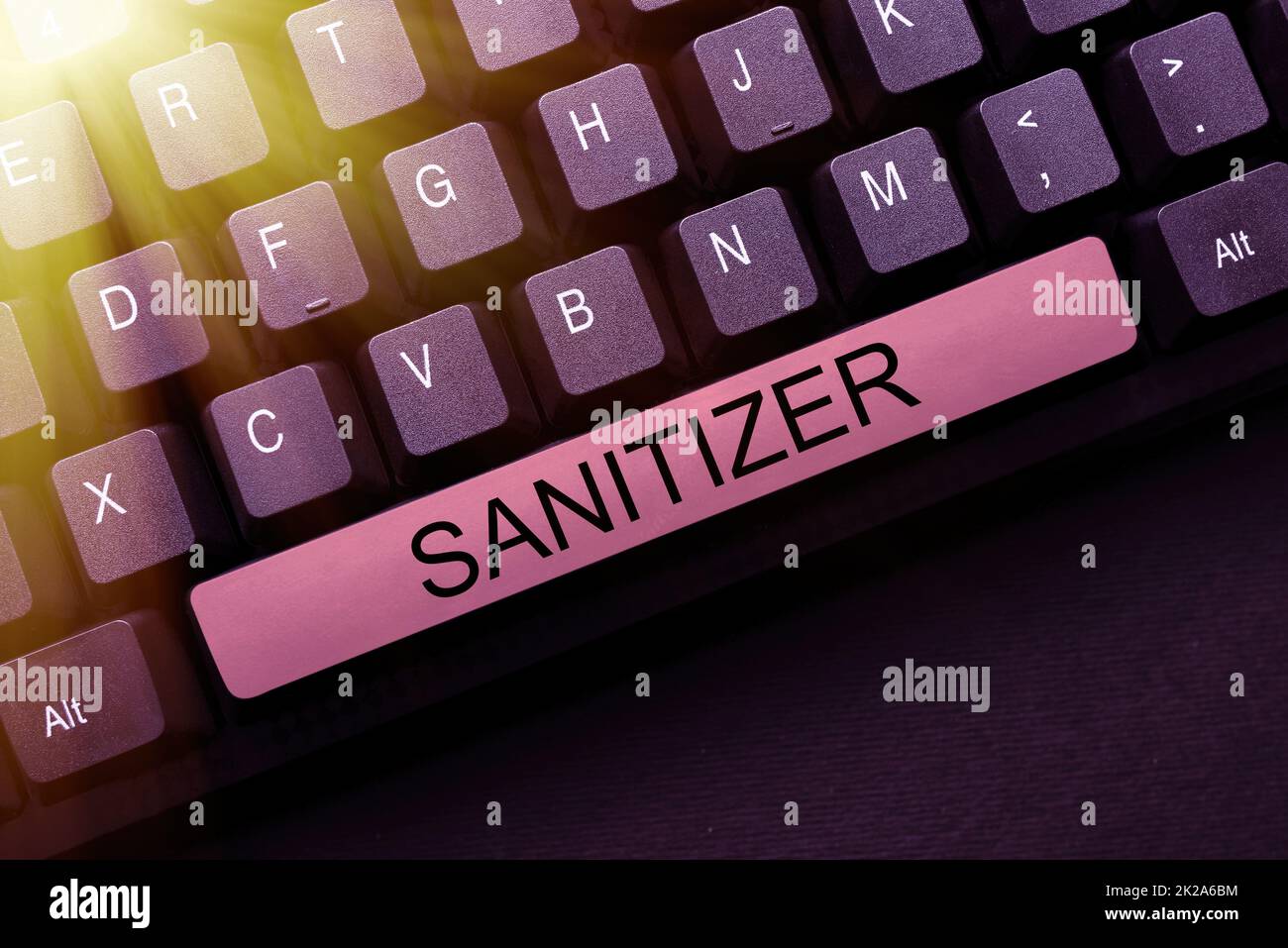 Conceptual display Sanitizer. Conceptual photo liquid or gel generally used to decrease infectious agents Composing New Screen Title Ideas, Typing Play Script Concepts Stock Photo