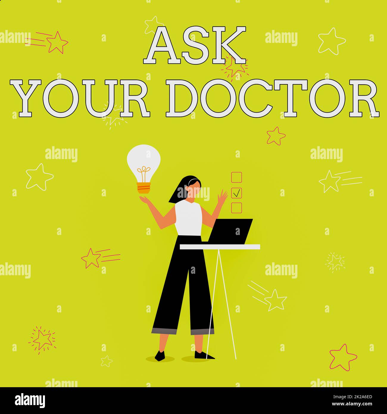 Hand writing sign Ask Your Doctor. Business concept seeking information