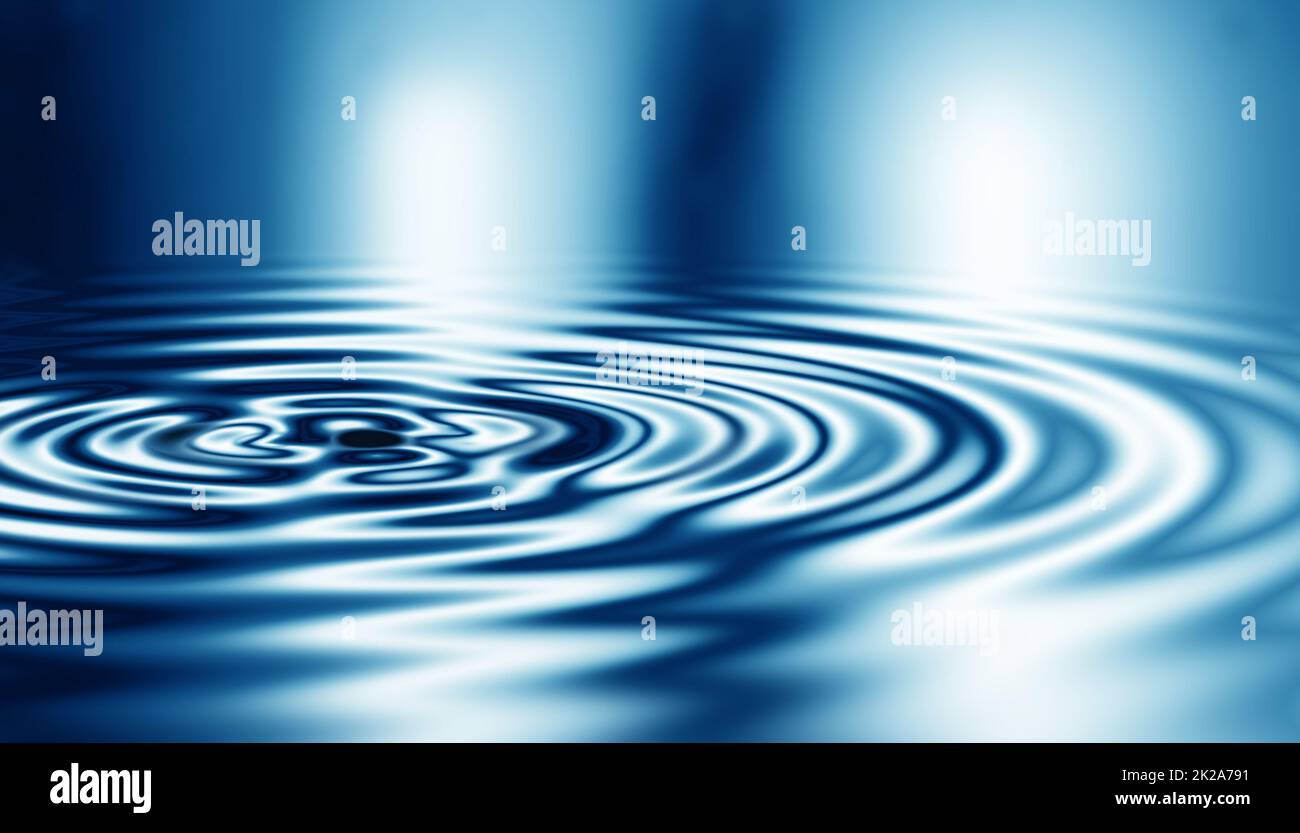 Blissful water ripples. Smoothly Animated Waves. Stock Photo