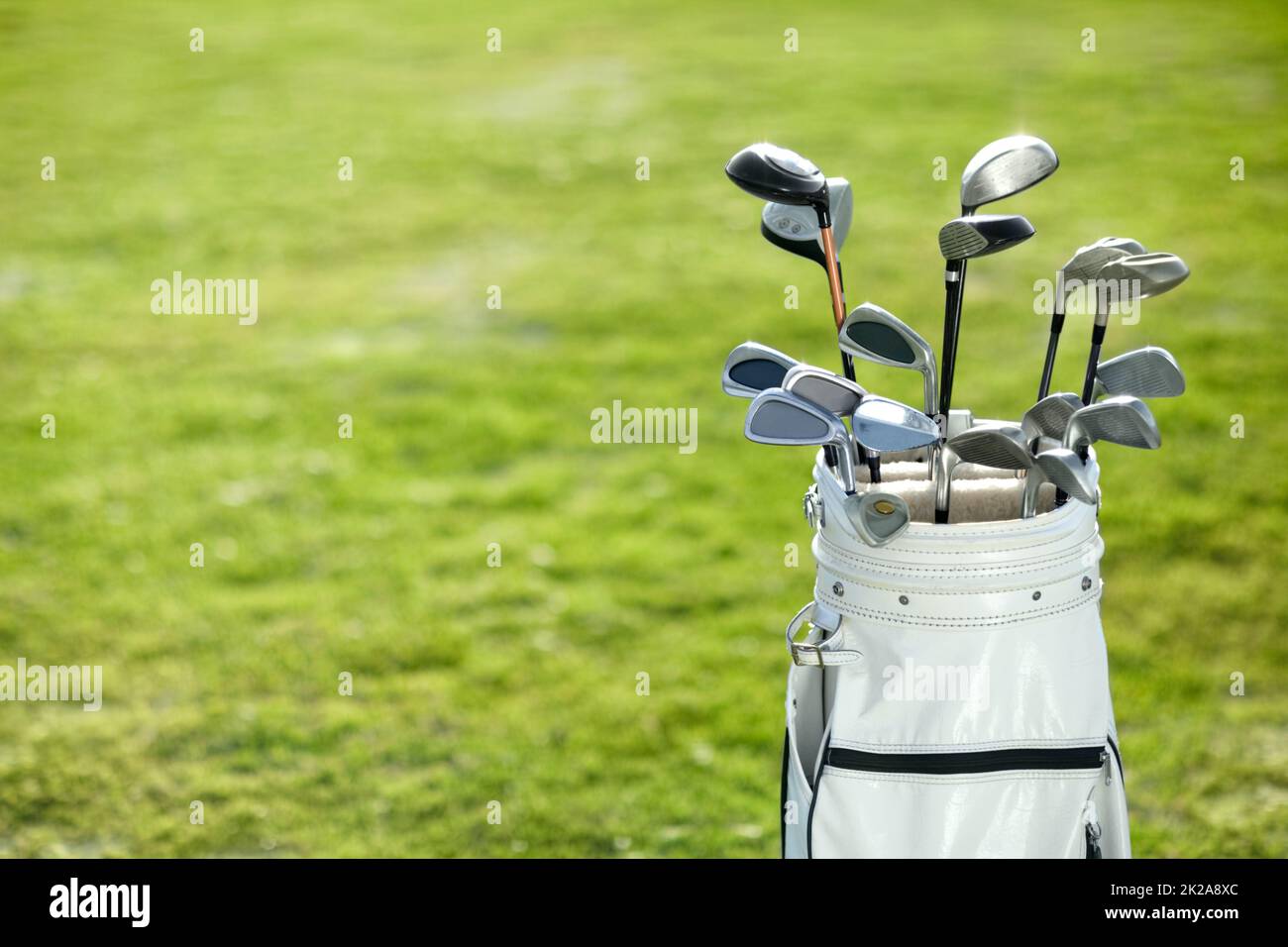 Golf Bag On A Golf Course