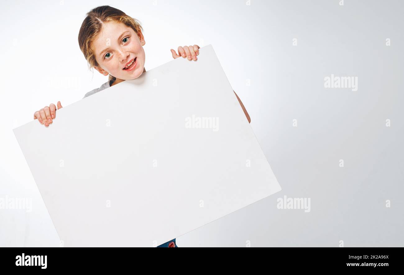 Girl child placard hi-res stock photography and images - Alamy