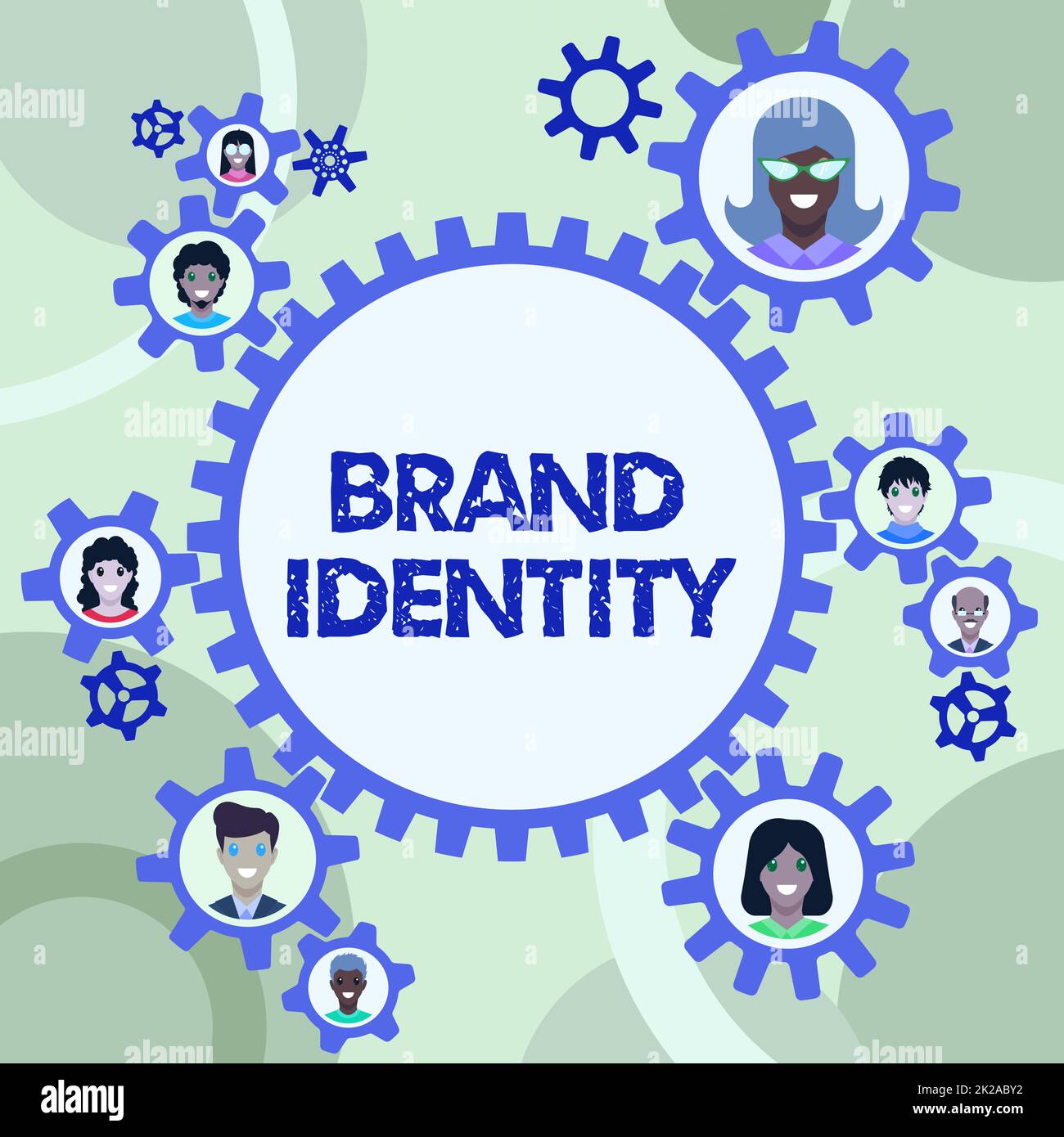 Hand writing sign Brand Identity. Business overview visible elements of