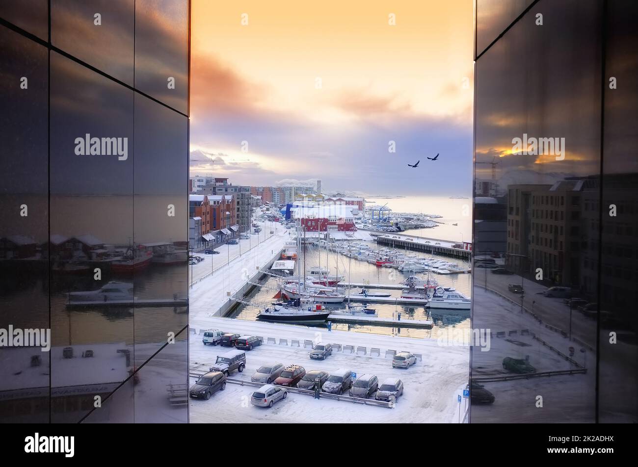 A photo of houses in Bodo, Norway. A photo of houses in Bodo, Norway