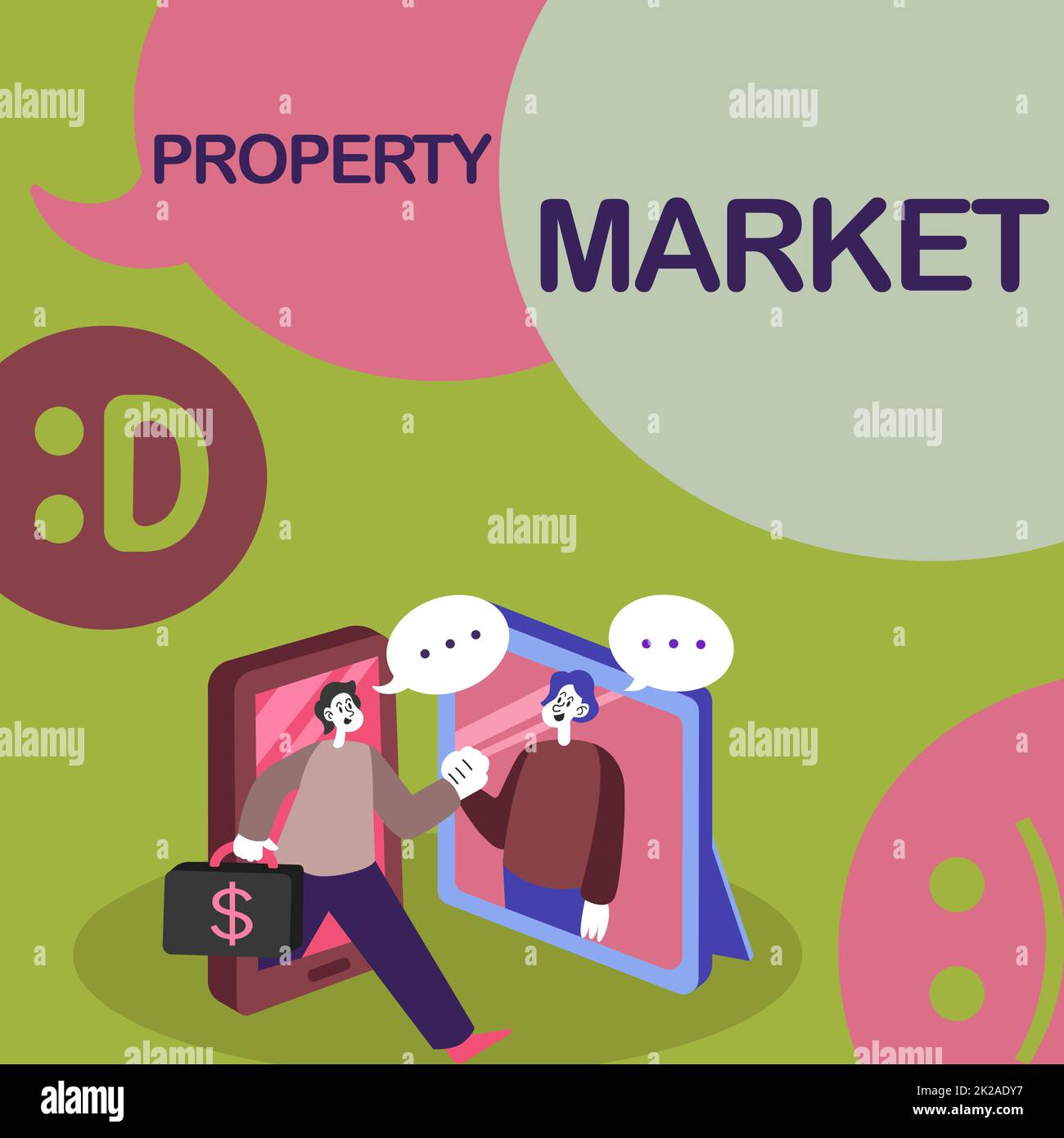 Text sign showing Property Market. Word for the buying and selling of