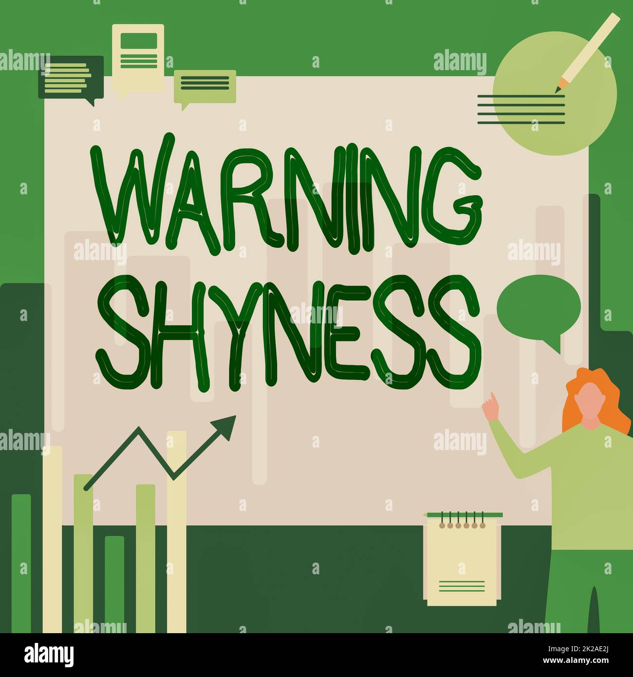 Text showing inspiration Warning Shyness. Word Written on Lack of confidence Not able to speak