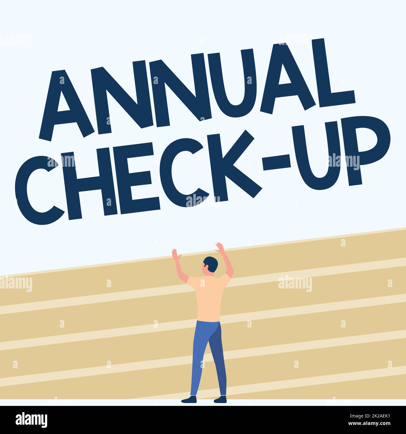 Conceptual display Annual Checkup. Concept meaning yearly reproductive