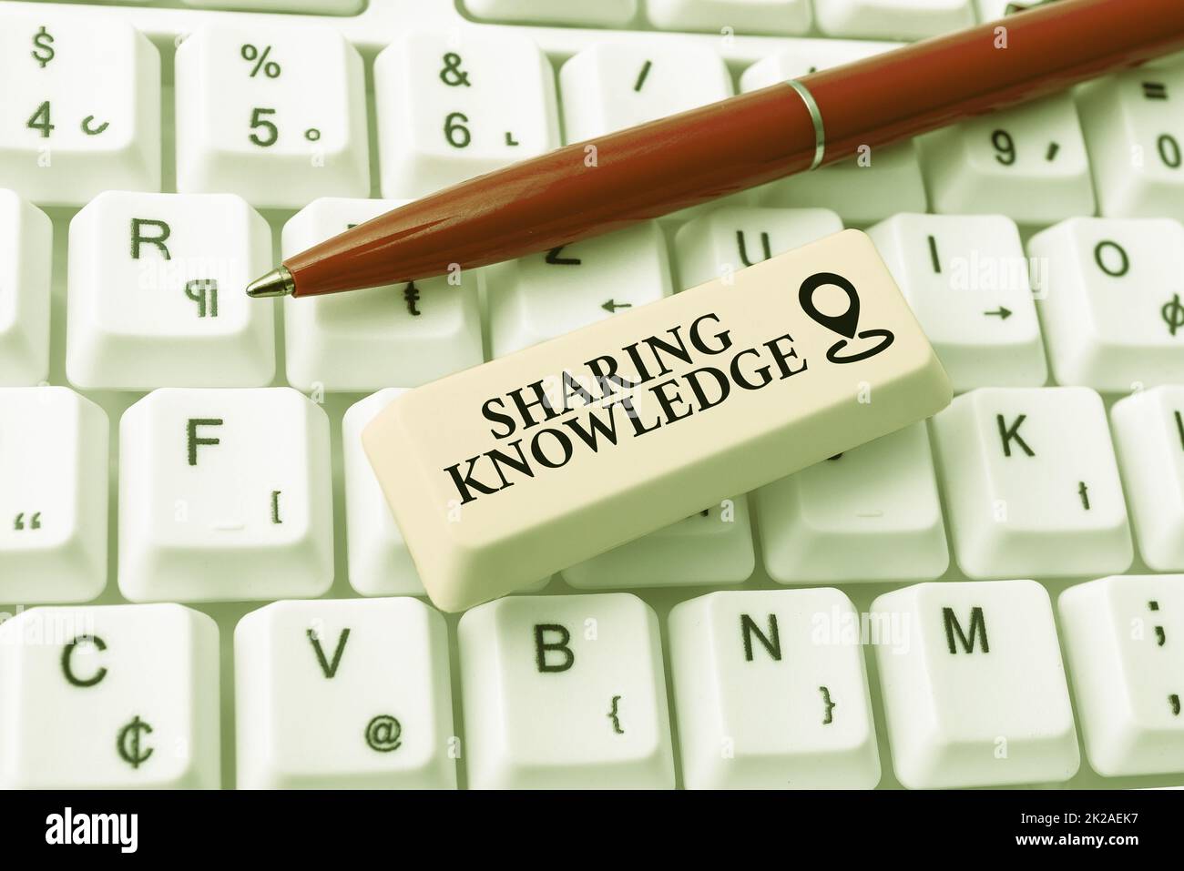 Handwriting text Sharing Knowledge. Business idea activity through which wisdom is exchanged among Formatting And Compiling Online Datas, Abstract Editing Spreadsheet Stock Photo