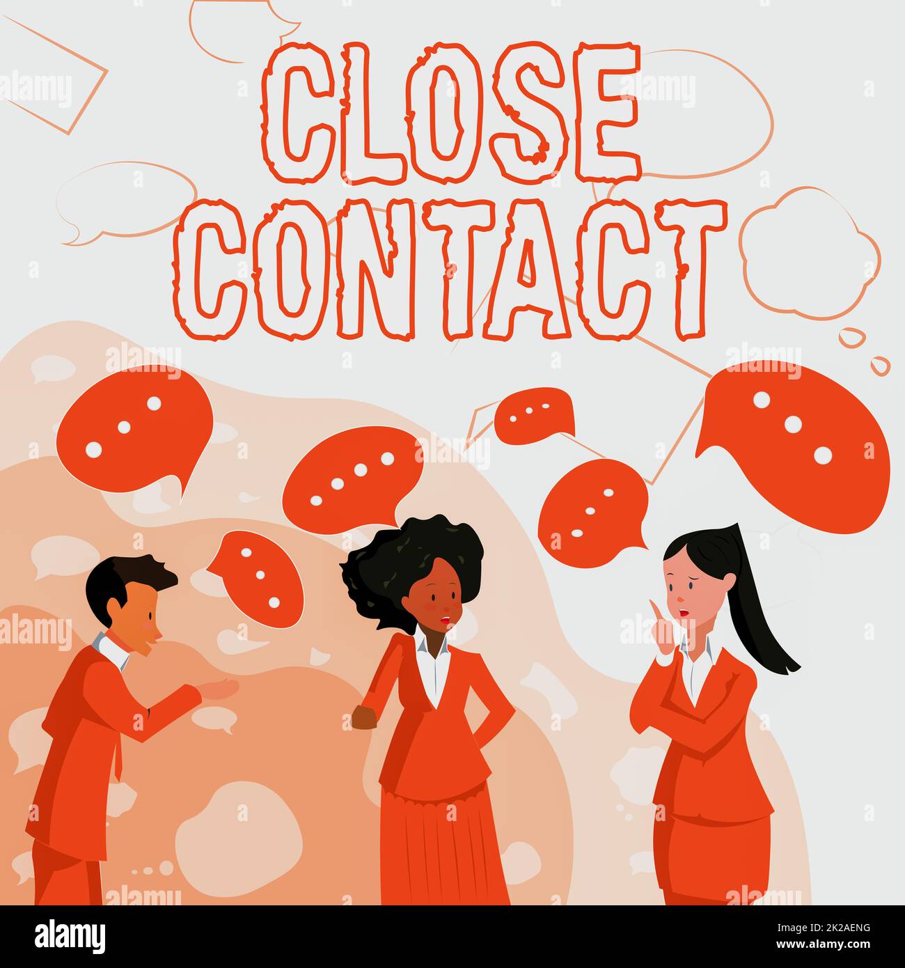 Hand writing sign Close Contact. Business approach having a history of direct exposure to a casepatient Illustration Of Partners Building New Wonderful Ideas For Skills Improvement. Stock Photo