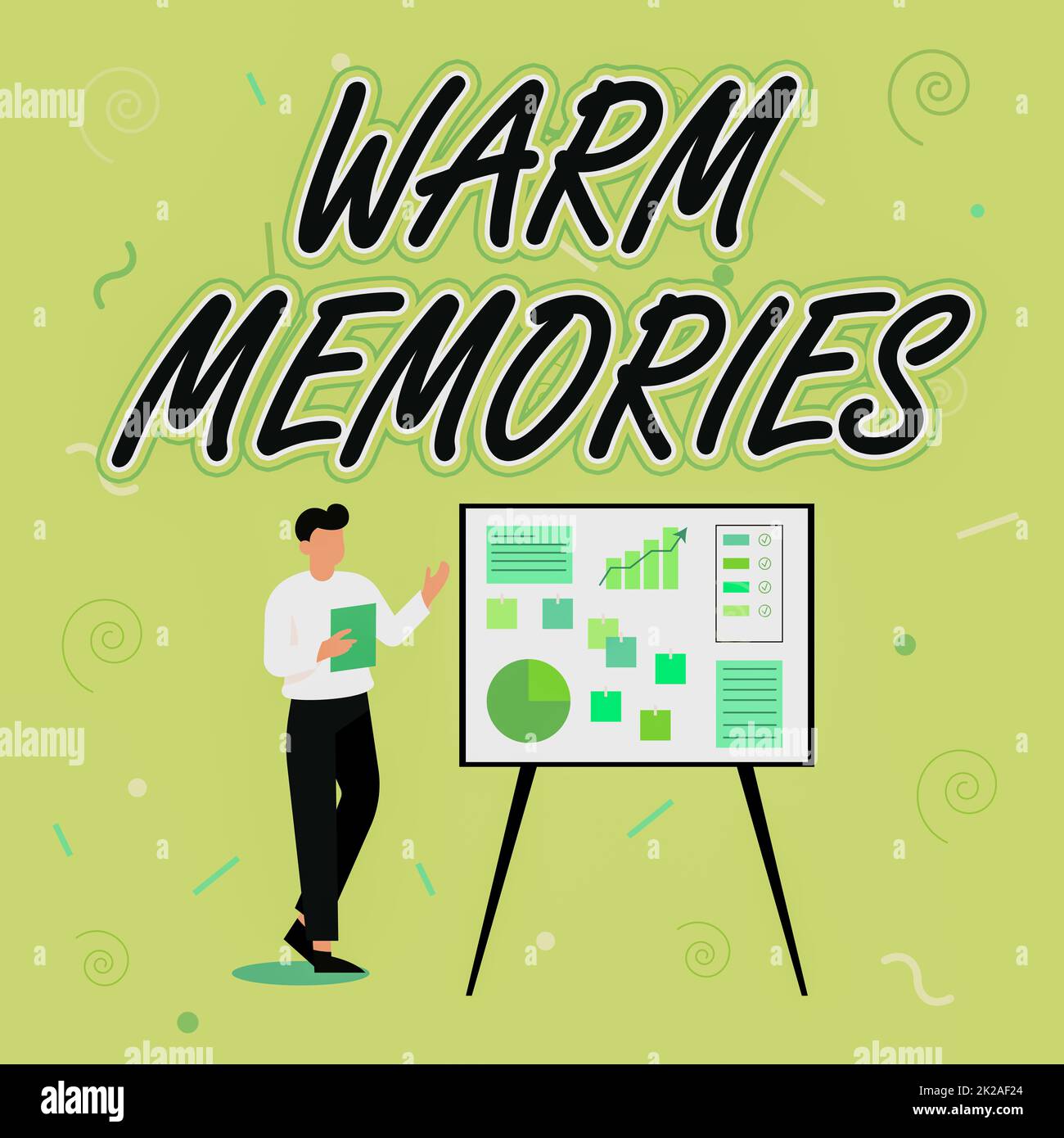 Text showing inspiration Warm Memories. Business showcase Warm Memories Businessman Drawing Standing Presenting Ideas For Their Success. Stock Photo