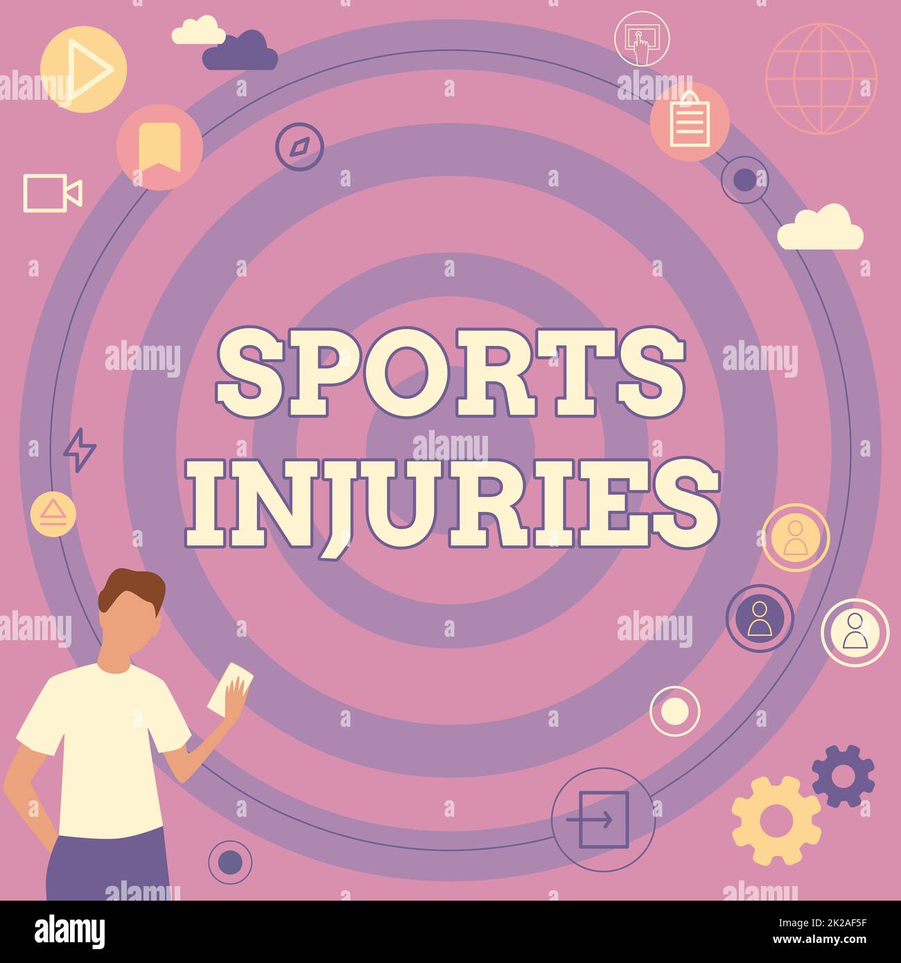 Text sign showing Sports Injuries. Conceptual photo kinds of injury
