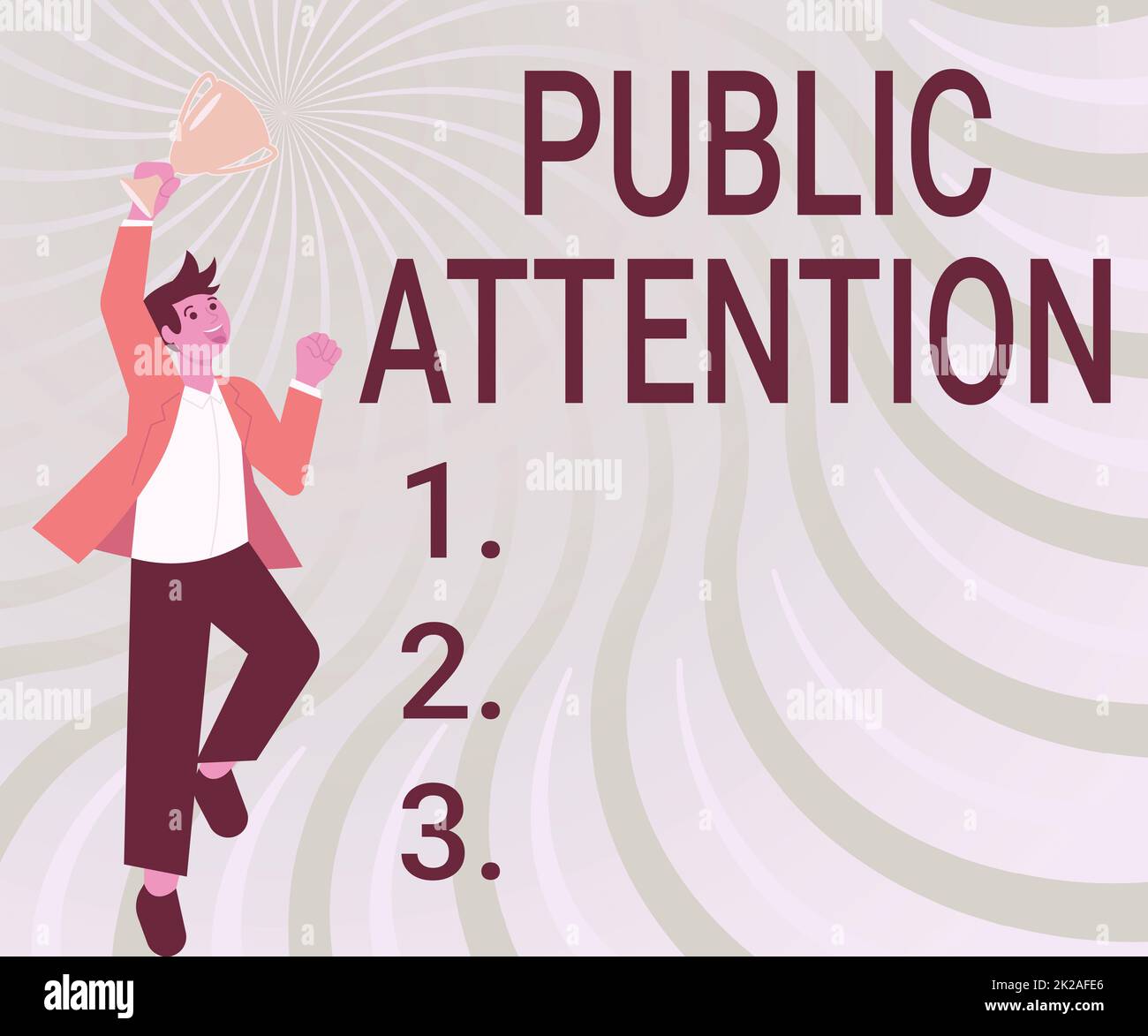 Text caption presenting Public Attention. Business showcase the