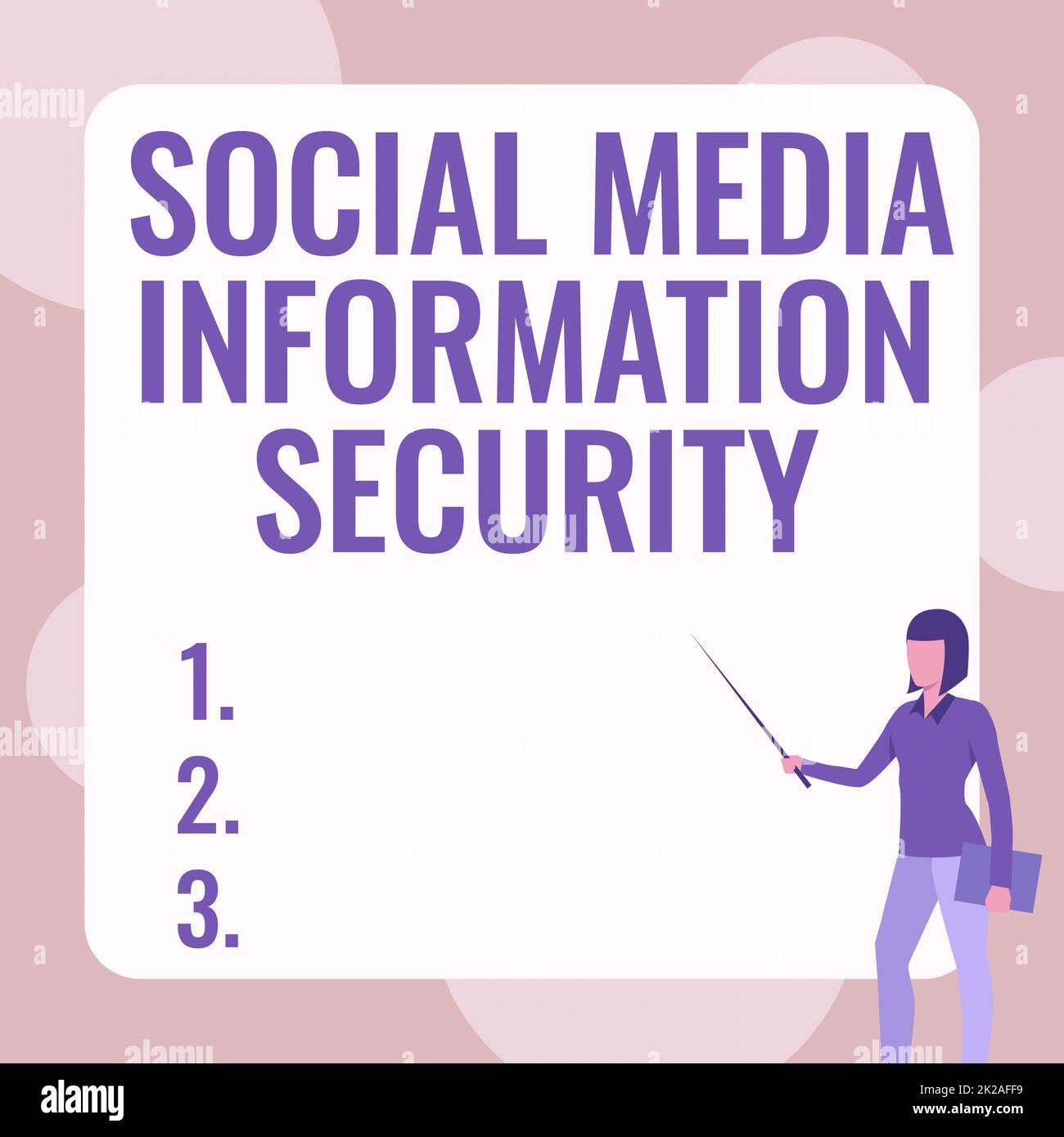 Handwriting text Social Media Information Security. Concept meaning