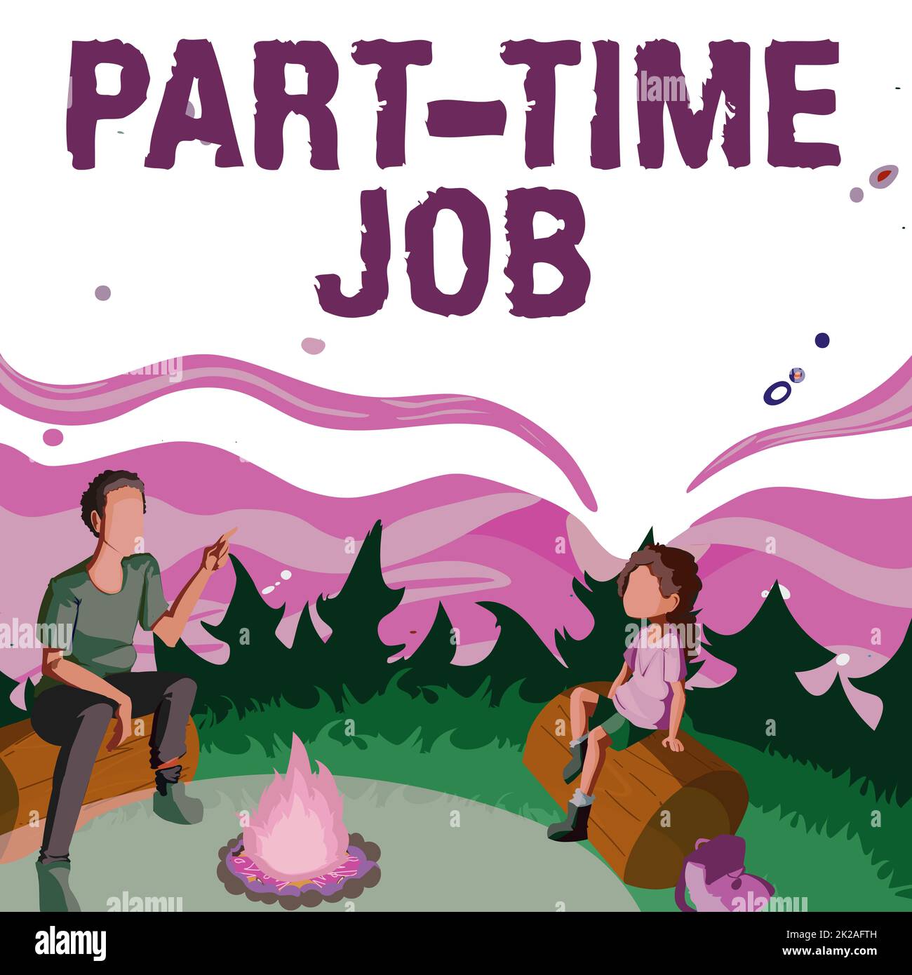 Text sign showing Part time Job. Conceptual photo employment marked by
